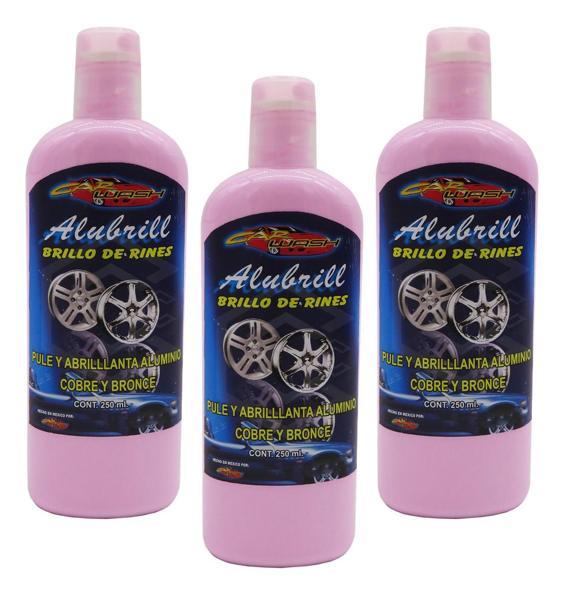 3 Abrillantador Pulidor De Rines Aluminio Cobre Bronce 250ml