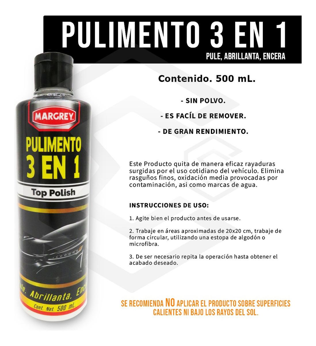 3abrillantador, Cera Y Pulimento 3 En 1 Polish Margrey 500ml