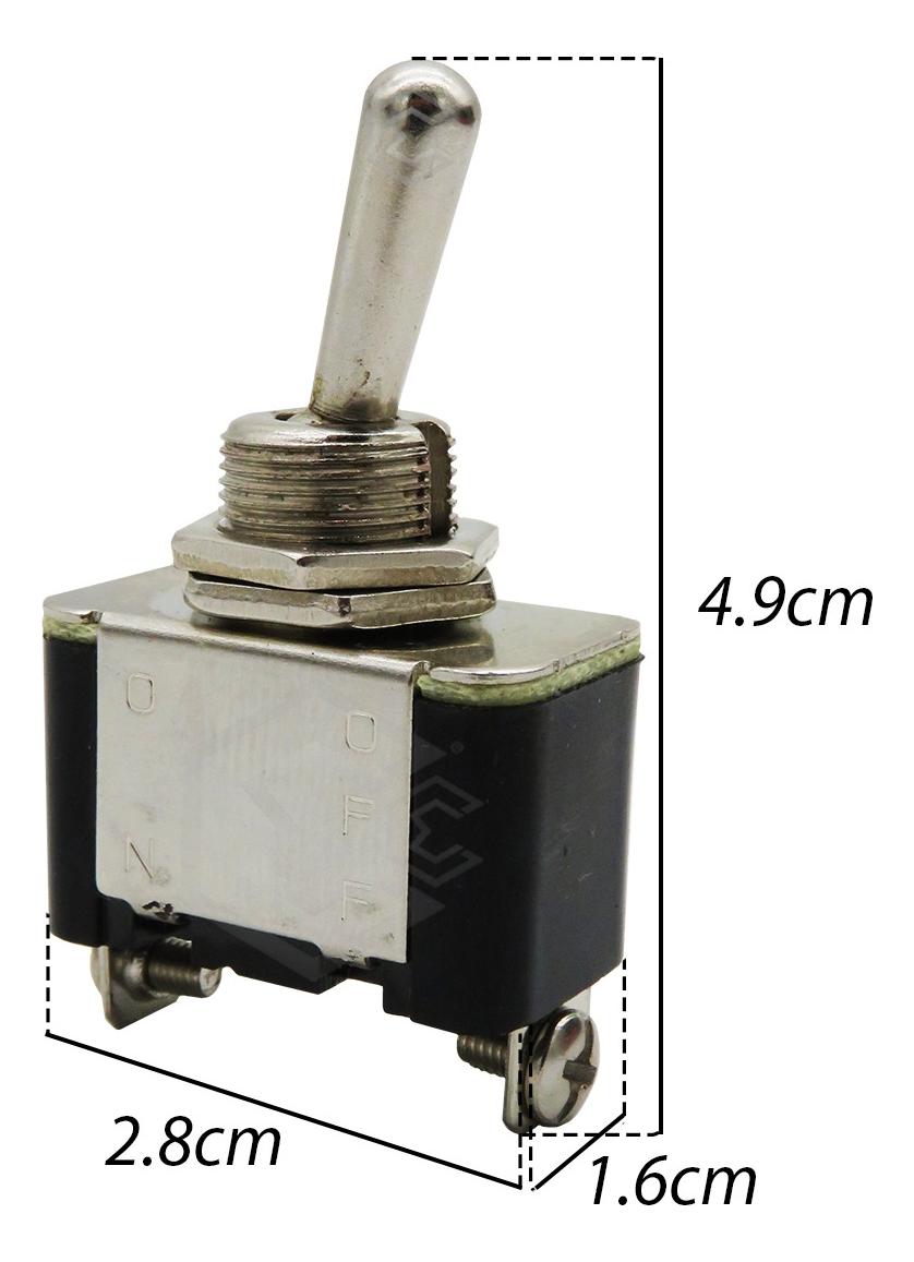 Switch De Palanca 1 Paso On/off Metalico Reforzado Uso Rudo