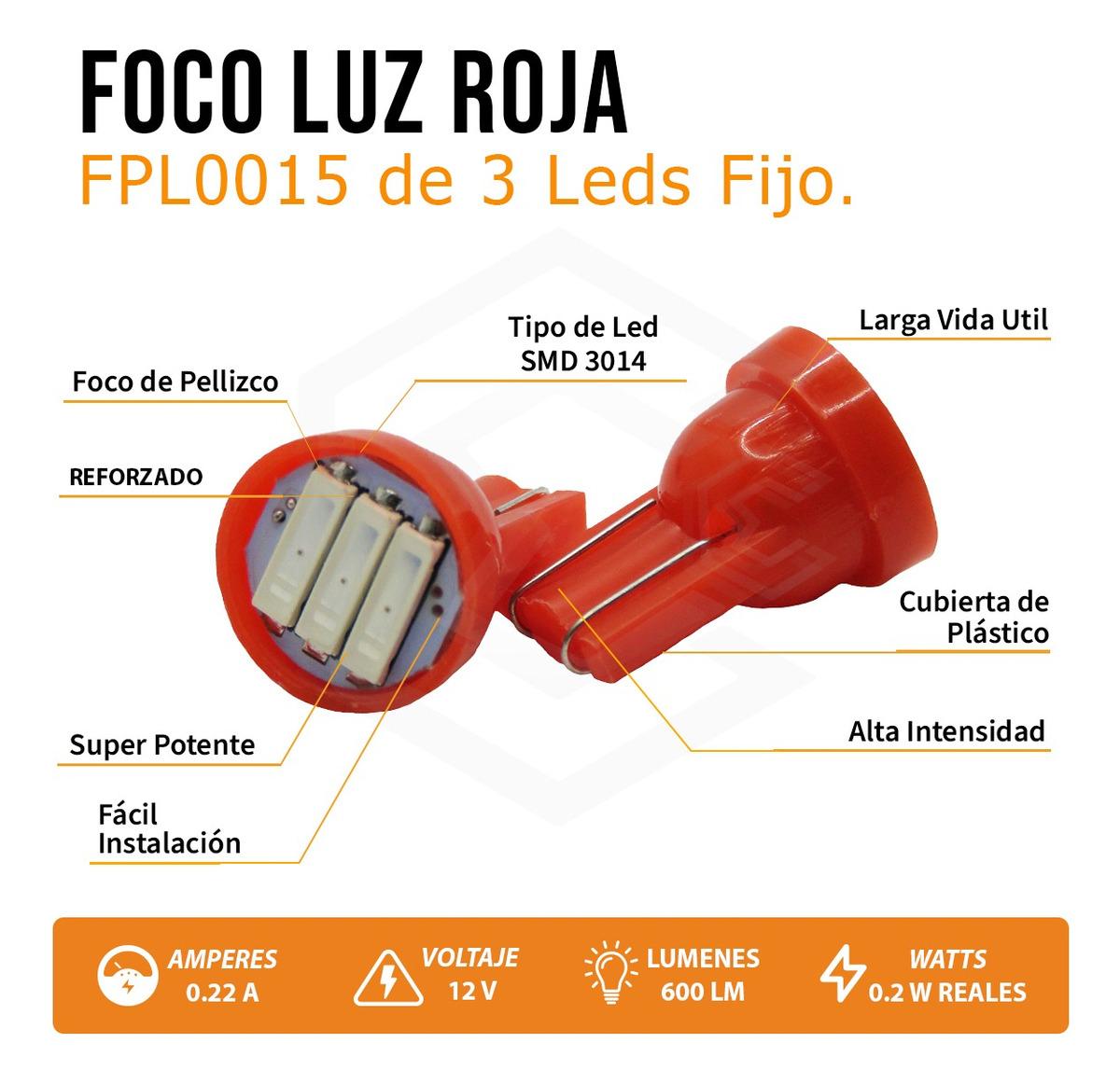 Kit 50 Focos De Pellizco 3 Leds Grande Super Potente