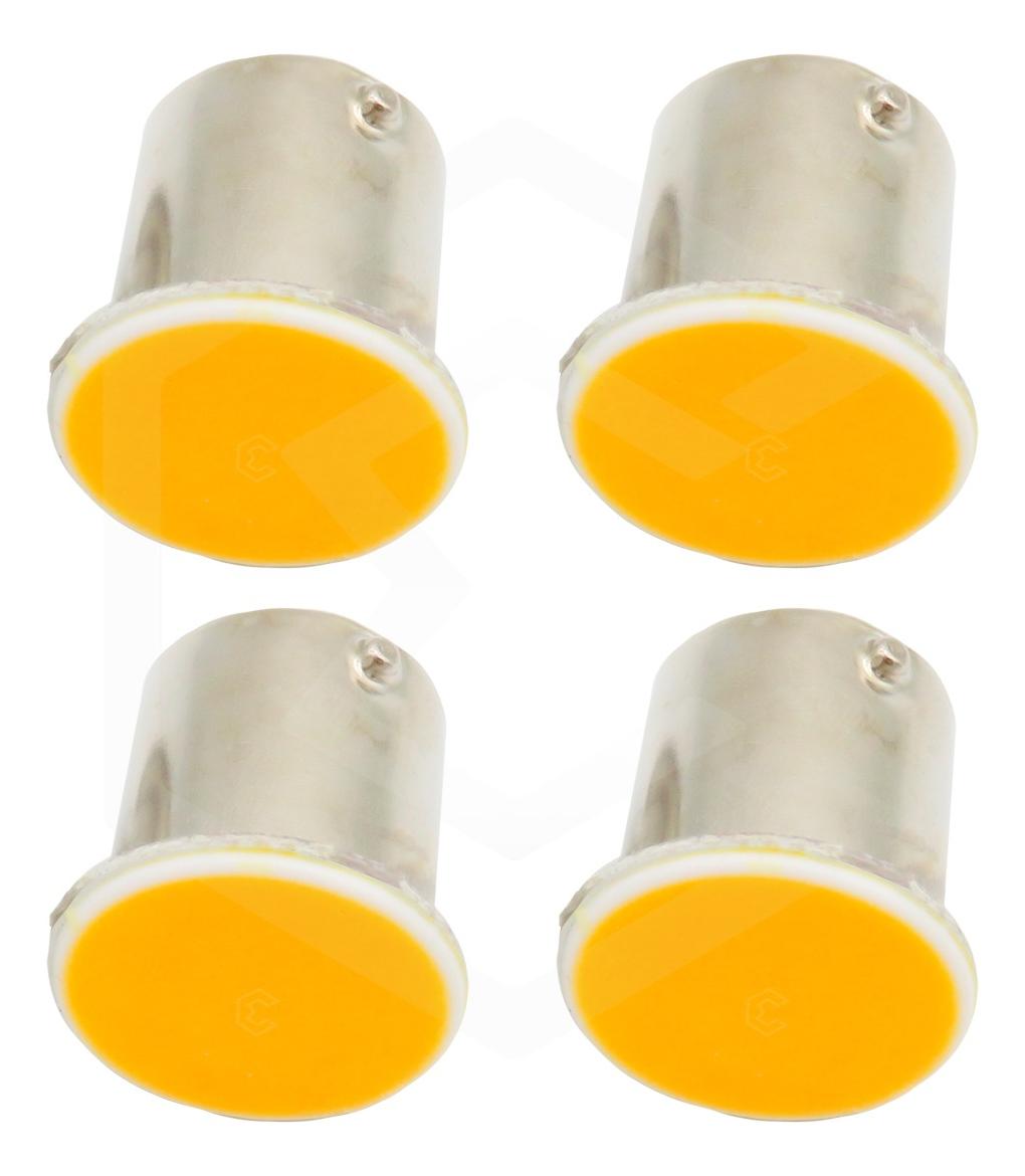 4 Focos 1156 1157 Led Cob Cuarto Stop Direccional Reversa