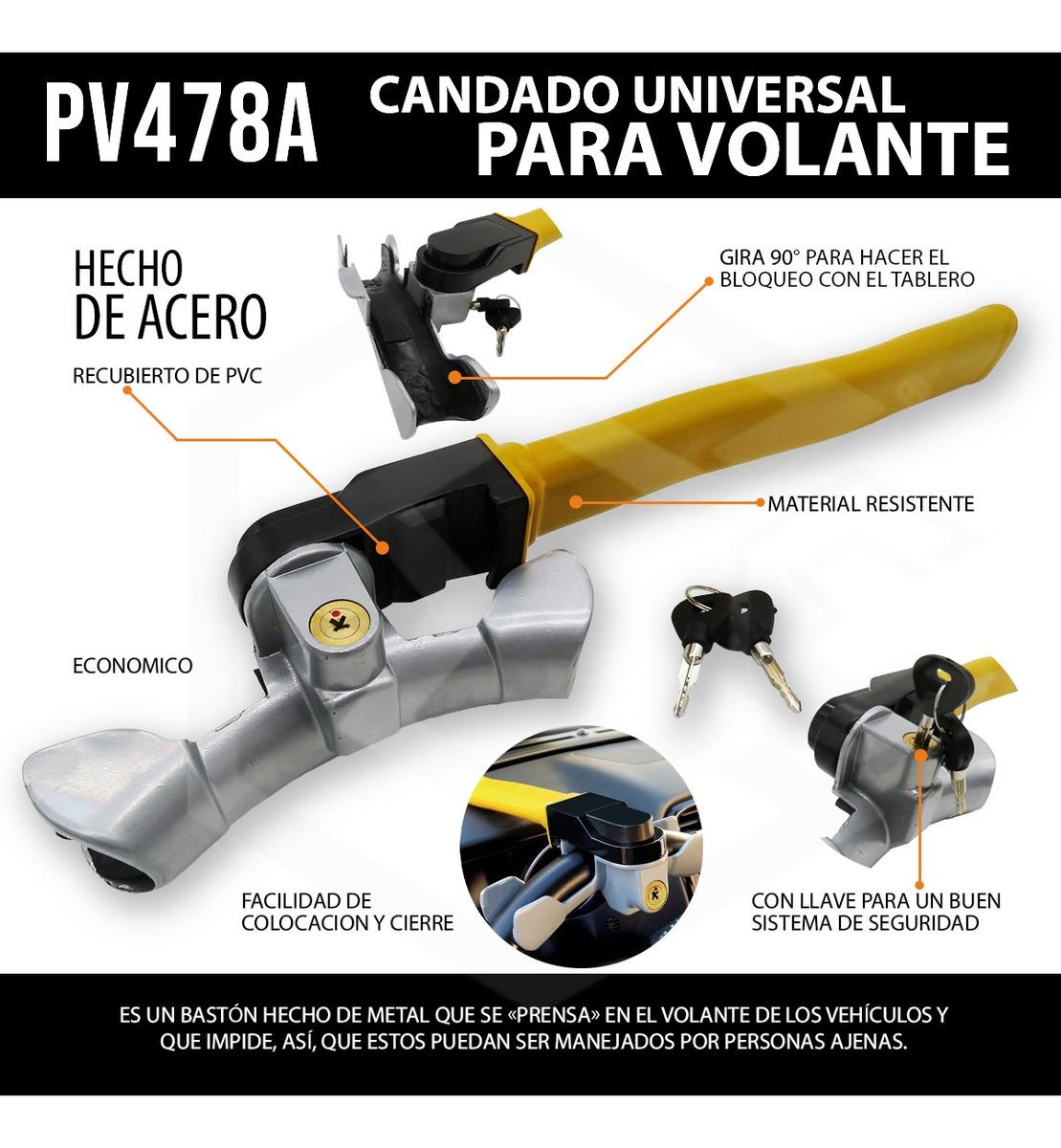Candado Seguro Anti Robo Para Volante Tablero Tipo Hammer