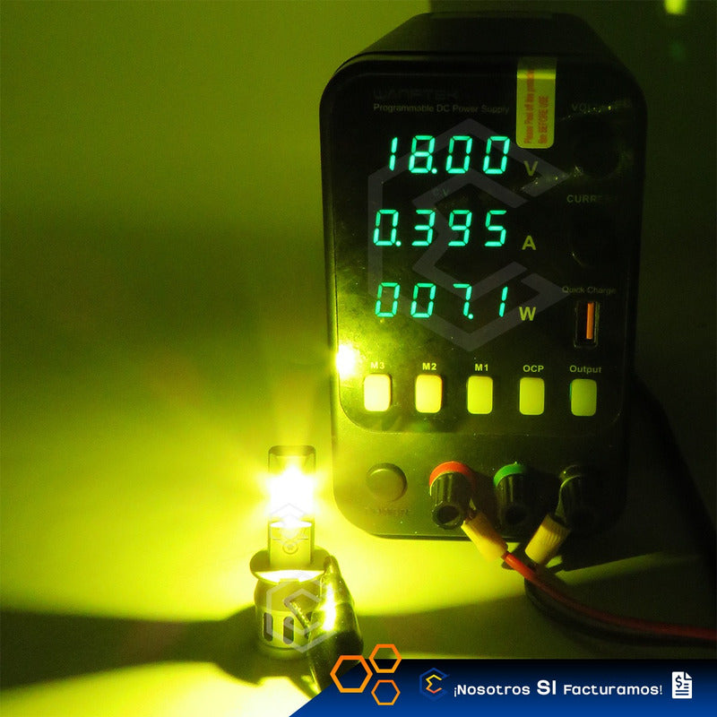 Kit Focos 12 Led Csp Ambar H3 Ventilador Alta O Baja 4,200lm H3 Ambar