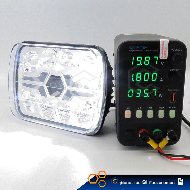 Par De Faros Unidad 5x7 32 Leds Blanco-ámbar Baja Alta 9-30v