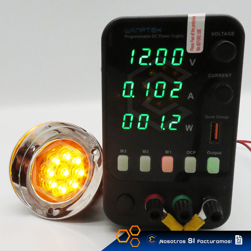 6 Plafon 9 Led Redondo Bisel Cromo 2'' Fijo Estrobo 12-24v
