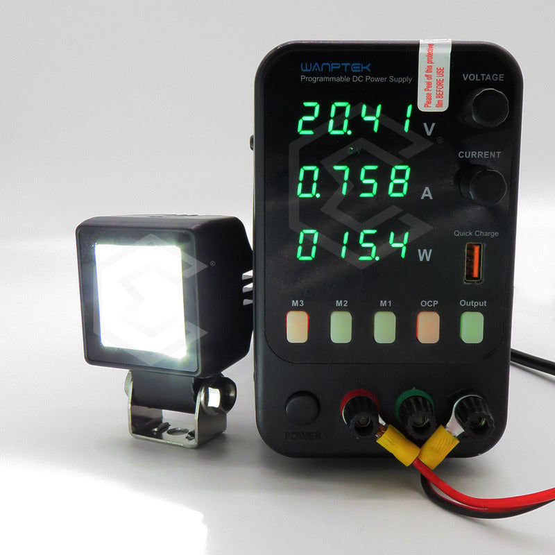 Par Faros 6 Leds Blancos Cuadrado 2 Funciones Cuartos 10-30v
