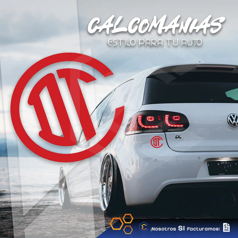 10calcomanía Sticker Vinil Logo Toluca Auto Moto 10cm X 10cm