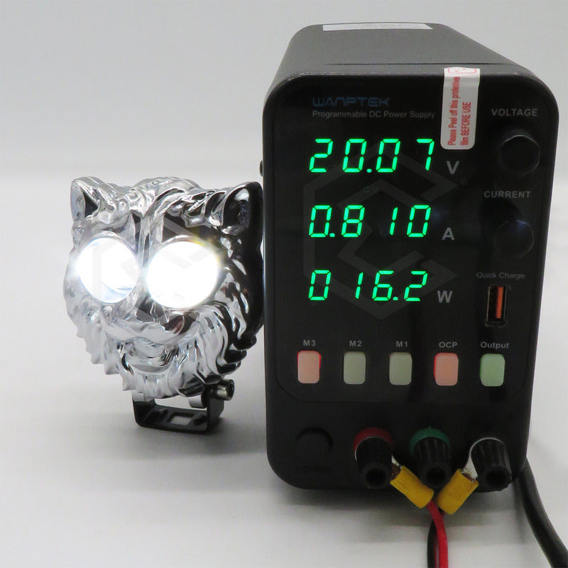 Par De Faros 6 Leds 2 Lupas Bicolor Fijo Estrobo Puma 12-24v