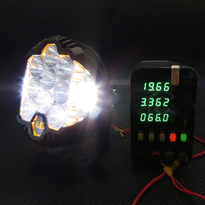 Par Faros Redondos 35 Leds 23,000 Lm Fijo Estrobo 6'' 12-24v