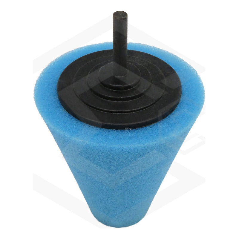 3 Conos Para Pulido De Rines Esponja Marca Etari Azul Corte 40