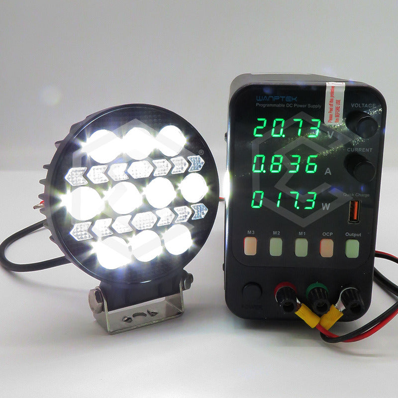 Par Faros 16 Leds 10 Lupas Bicolor 3 Funciones Flecha 12-24v