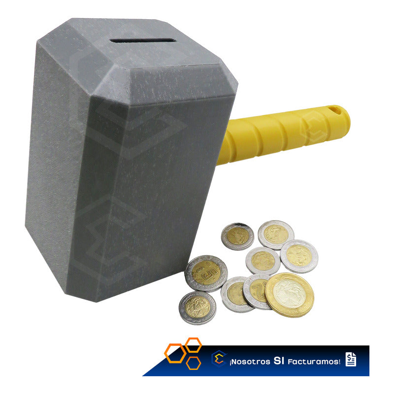 Alcancía Martillo Batalla Thor Avengers Marvel 23cm 3d Petg Martillo