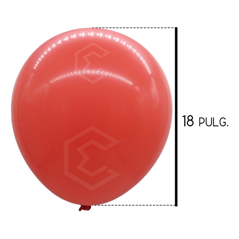 Bolsa 25 Globos Rojo Brillosos #18 Adorno Fiesta Bodas Latex Rojo
