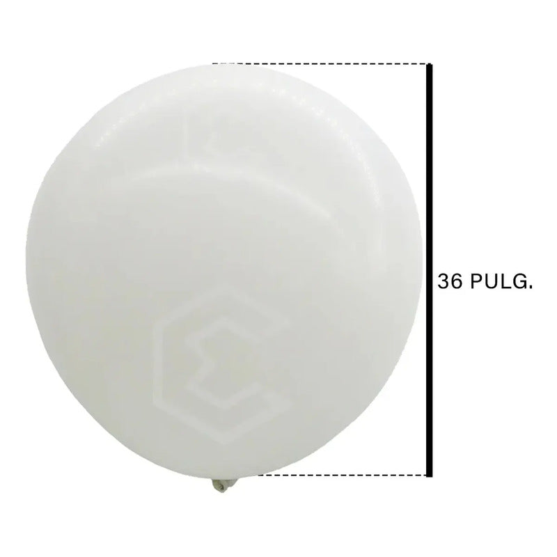 1 Globo Brilloso N°36 De Látex Para Fiestas, Bodas Y Eventos Color Blanco