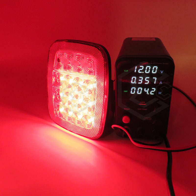 2 Plafón Calavera Tipo Jeep Slim 16 Led Multifunción 12-24v