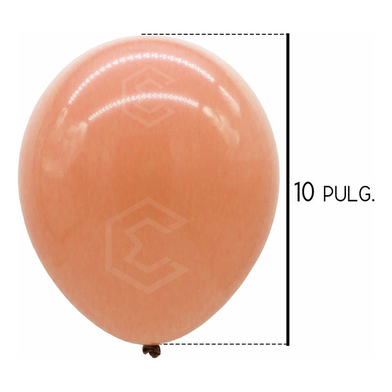 Bolsa 100 Globos Rosa Durazno Brillo #10 Fiestas Bodas Latex Durazno