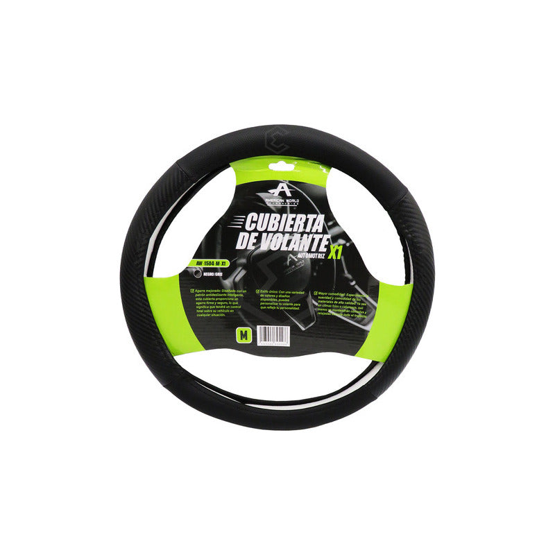 Funda Cubre Volante Antideslizante Fibra De Carbono 37cm