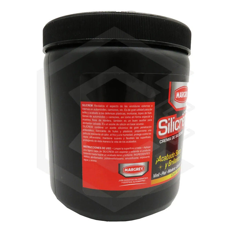 Silicrem 1lt Crema Silicones Tablero Llantas Abrillantador Blanco