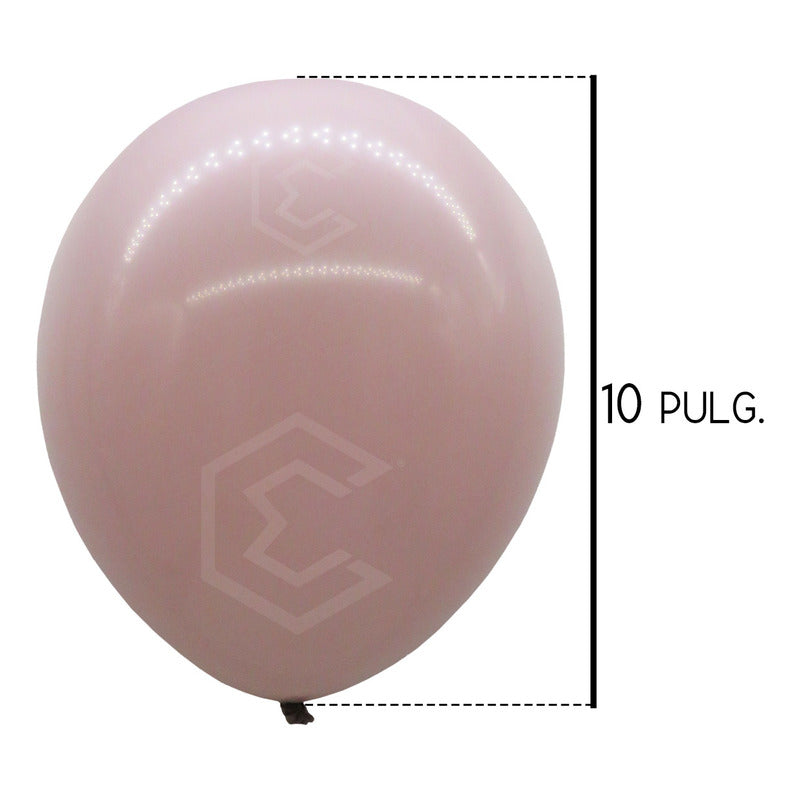 Bolsa 100 Globos Rosa Nude Brillosos #10 Fiesta Bodas Latex Rosa