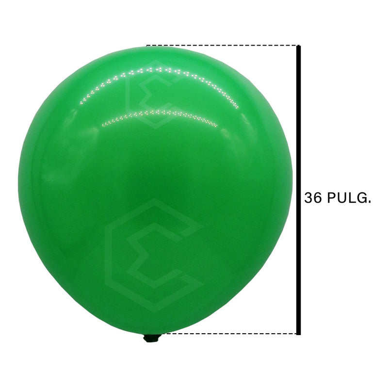 Bolsa 3 Globos Verde Limón Brillosos #36 Fiesta Y Boda Latex Verde Limón Brilloso