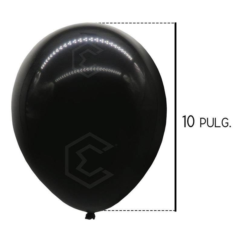 Bolsa 100 Globos Negro Brillosos #10 Fiestas Y Bodas Latex