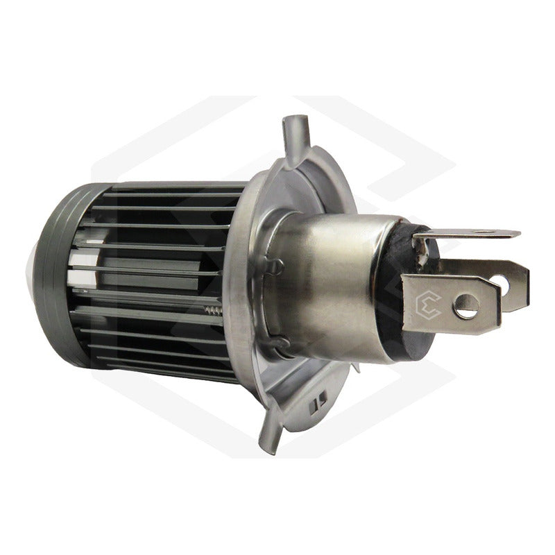 Foco Moto H4 Lupa Con Ventilador Ba20d Bicolor 6 Leds Csp T