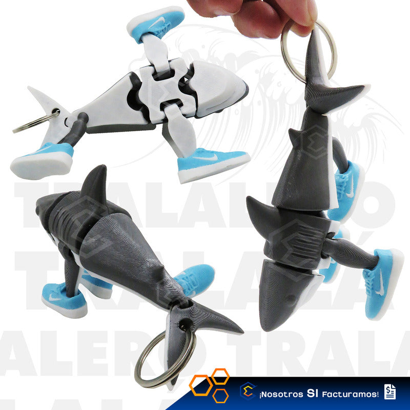 Tralalero Tralala Tiburón Con Tenis Articulado Impresión 3d