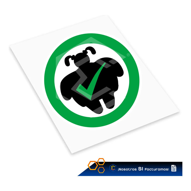 10 Calcomanía Sticker Vinil Si Gordas Broma Auto Moto 7.5cm