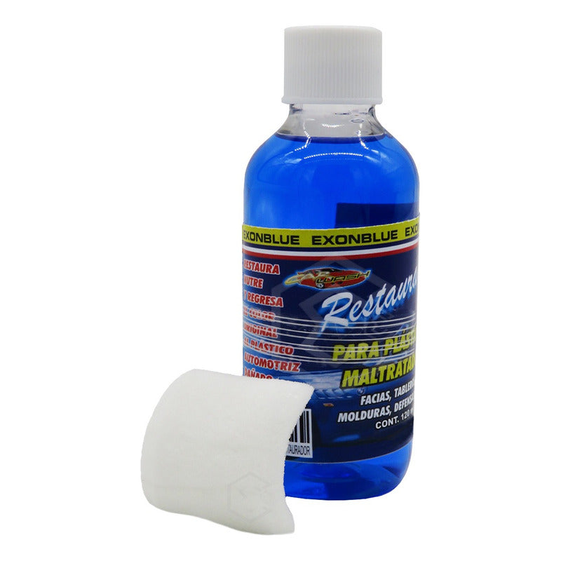3 Restaurador Plásticos Maltratados Abrillanta Nutre 120ml Azul