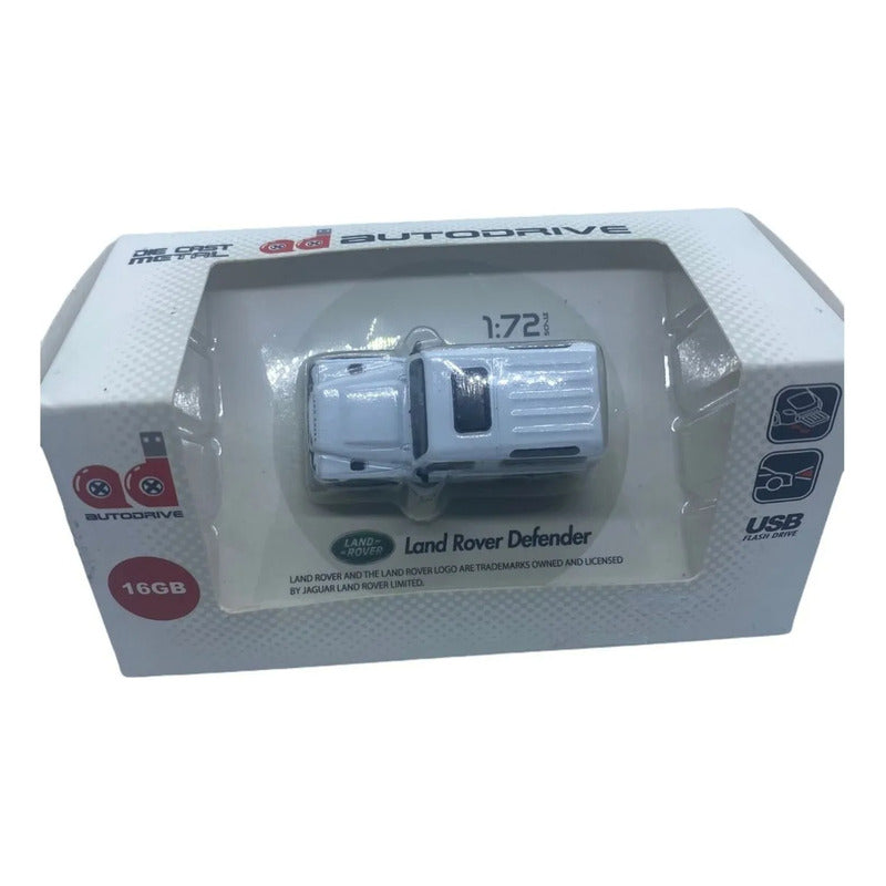 Memoria Usb En Forma De Coche Land Rover Defender 16gb Lujo Blanco Land Rover