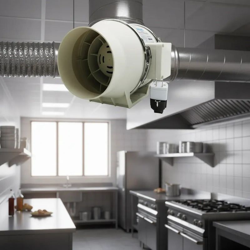 Extractor De Aire Humo Cocina Potente Silencioso 6 Pulgadas