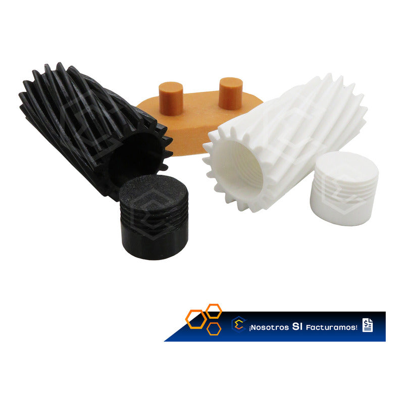 Salero Y Pimientero Con Base Cocina 3d Petg Juego 2 Piezas Blanco/negro