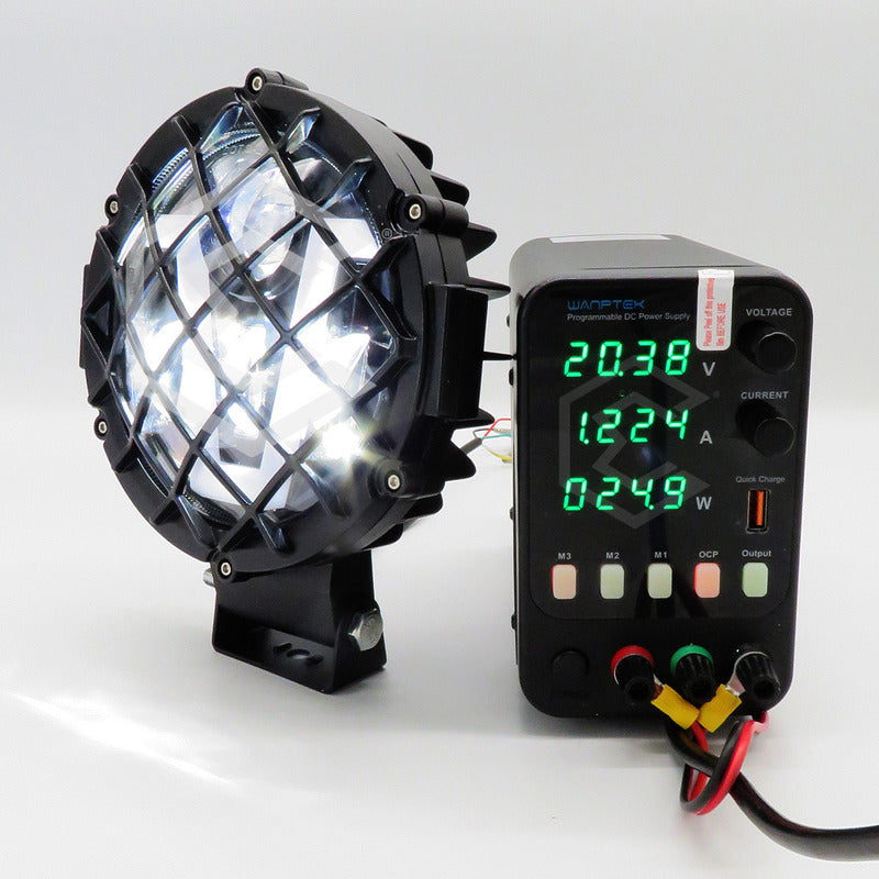 Par De Faros 7'' 30 Leds 4 Lupas Bicolor En V Rejilla 12-24v