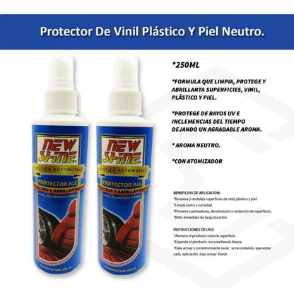 Protector All Brillo Renueva Vinil Plastico Piel Sin Aroma