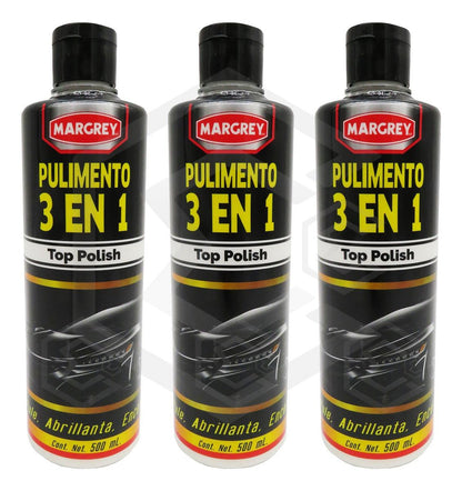 3abrillantador, Cera Y Pulimento 3 En 1 Polish Margrey 500ml