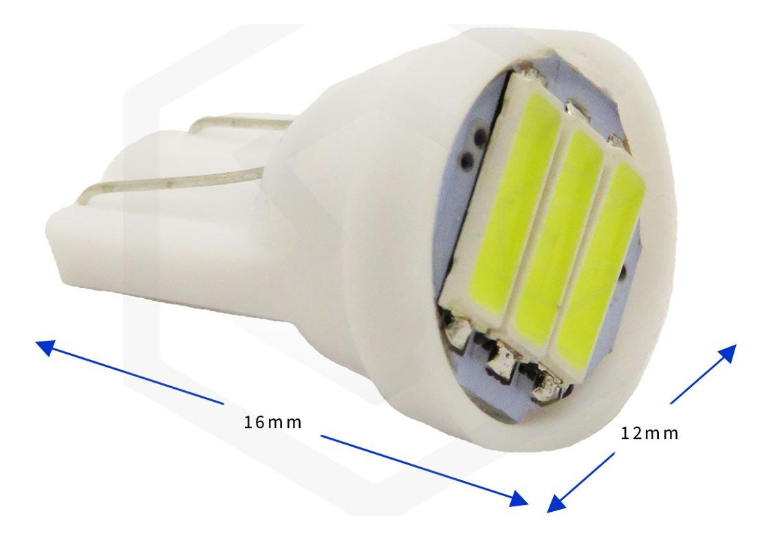 Par De Focos De Pellizco 3 Leds Grande Super Potente 12v