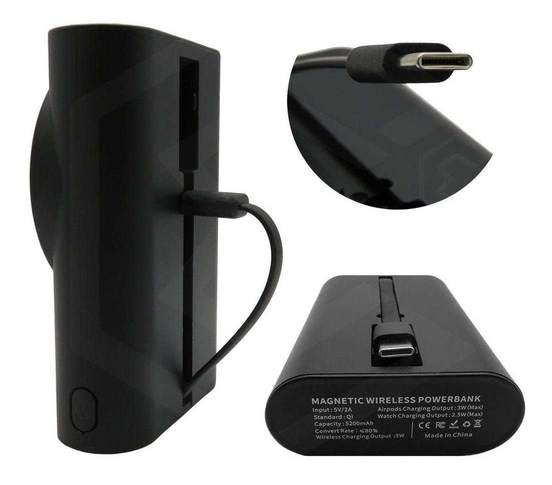 Pila Magsafe Para iPhone Y Apple Whatch 3 En 1 5200mah