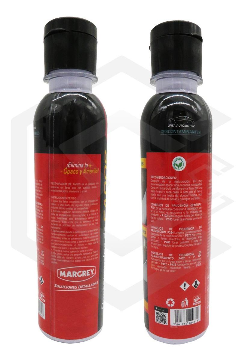 5 Restaurador Para Faros Excelente Acabado 250 Ml Margrey