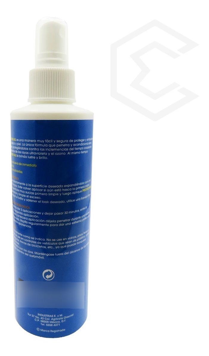 Protector All Brillo Renueva Vinil Plastico Piel Sin Aroma