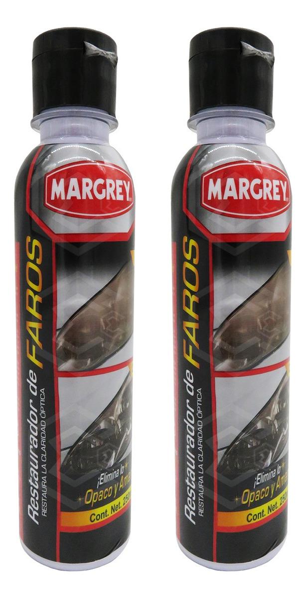 2 Restaurador Para Faros Excelente Acabado 250 Ml Margrey
