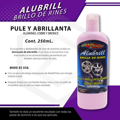 3 Abrillantador Pulidor De Rines Aluminio Cobre Bronce 250ml