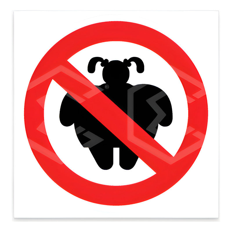 10 Calcomanía Prohibido No Gordas Sticker Vinil Auto Moto 15
