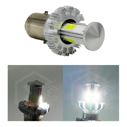 Foco De Carro/moto H4 2 Polos Ba20d Con Luz Led 4 Caras 15w