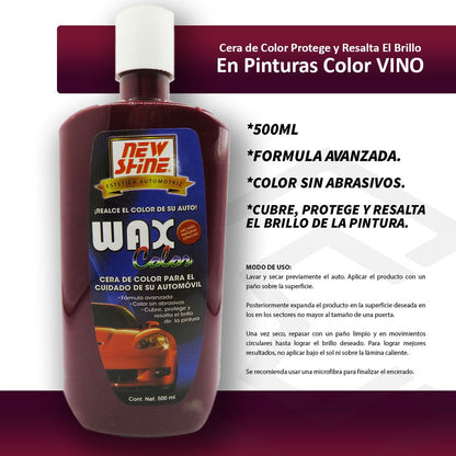 2 Cera Wax De Color Proteje Y Resalta El Brillo En Pintura