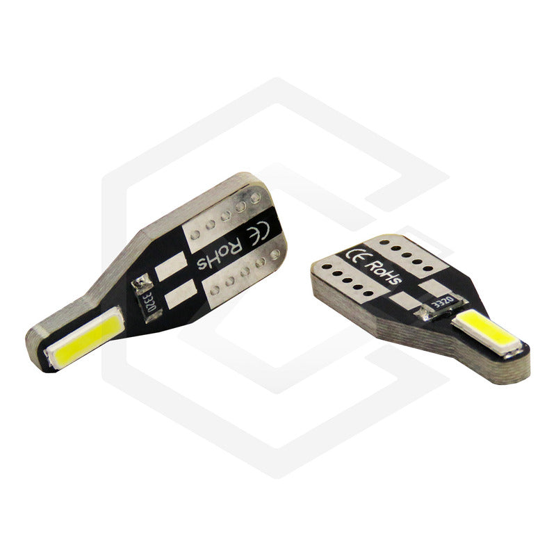 Kit 10 Focos Pellizco 2 Leds Canbus T10 W5w 12v Alto Brillo