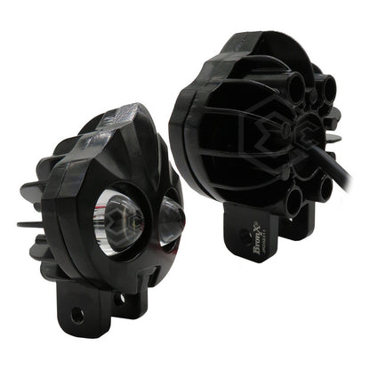 Faros Universales Cara De Flama Bicolor Fijo Estrobo 12-24v