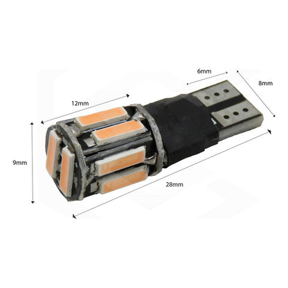 Par Focos De Pellizco 10 Leds Canbus Fijo + Estrobo T10 12v