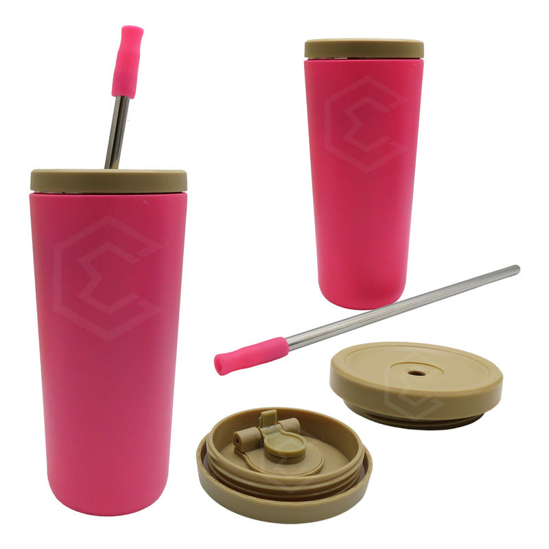 Termo Vaso Personalizado Nombre Logo Láser 750ml Acero Inox
