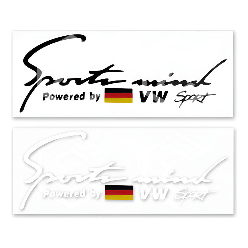 2 Calcomanía Sport Mind Vw Sticker Vinil Auto Moto 25cmx10cm