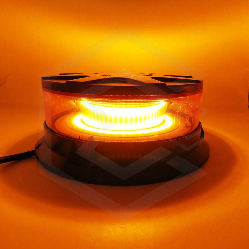 Torreta 48 Leds Ambar 12-24v 72w Ip65 Con Iman 20 Funciones